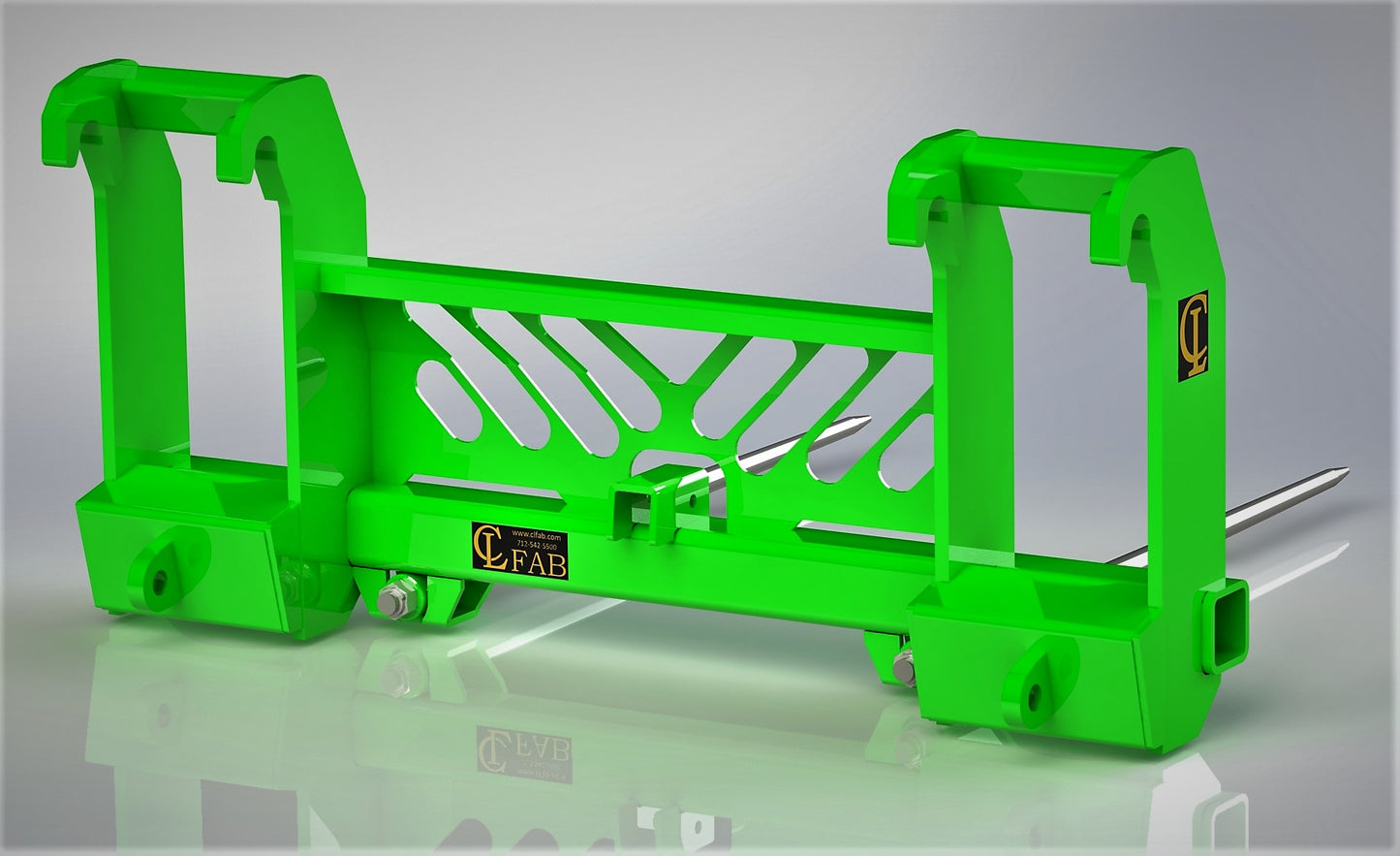 CL Fabrication Bale Spears 3-Point Hitch | Width 60"-102" inches | Horsepower 50-100+ HP | For Loader