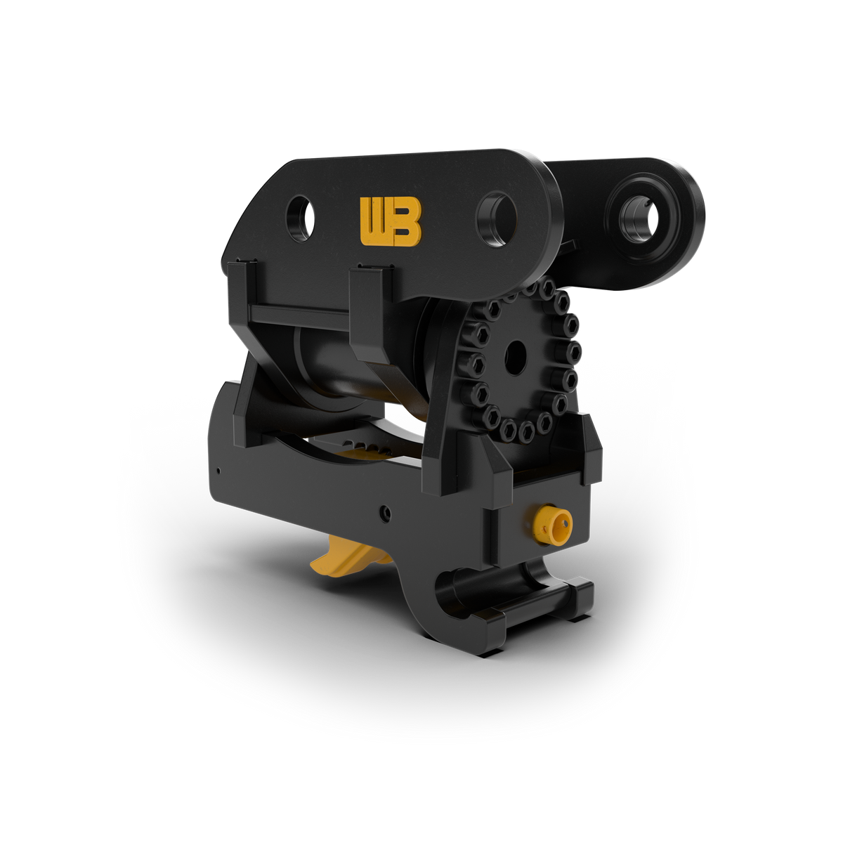 Werk-Brau D-Lock Hydraulic Tilt Coupler | Hydraulic | Up to 120° Tilt | 1–35 Tons | For Excavators