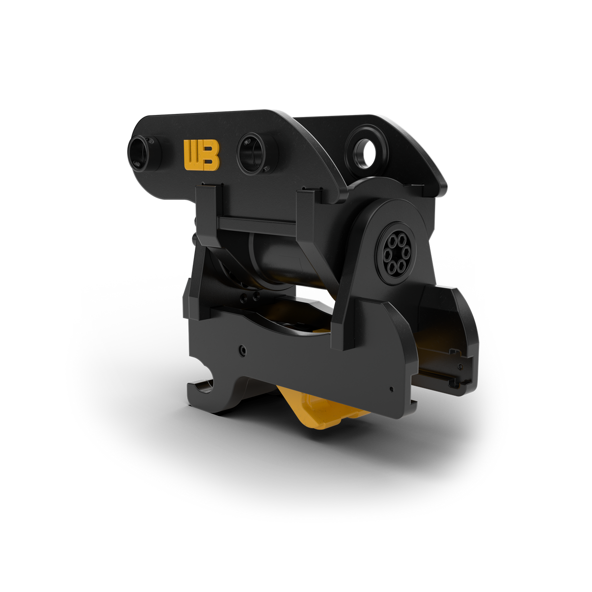 Werk-Brau D-Lock Hydraulic Tilt Coupler | Hydraulic | Up to 120° Tilt | 1–35 Tons | For Excavators
