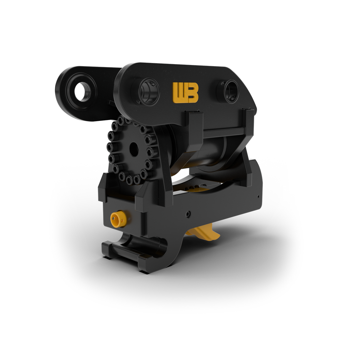 Werk-Brau D-Lock Hydraulic Tilt Coupler | Hydraulic | Up to 120° Tilt | 1–35 Tons | For Excavators