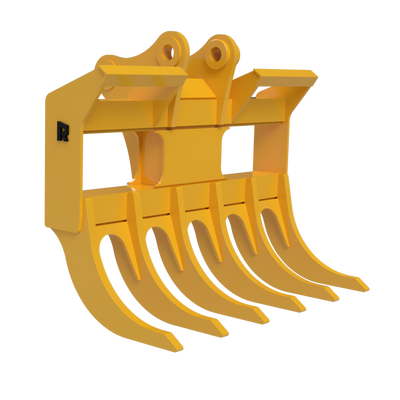 Rockland Excavator Rake | Weight  Up-To 3,470 Lbs | Width Up-To 79 inches | Material Abrasion-Resistant AR400 Steel | For Excavators