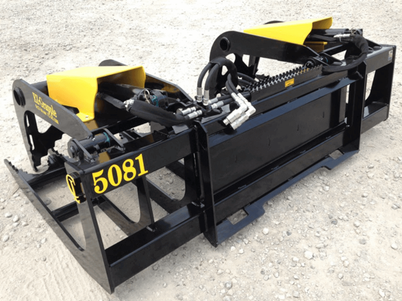CL Fabrication Grapple For Trees, Brush & Roots | Model EZ | Width 72"-90" inches | Oil Flow Range 15-25 GPM | For Skid Steer
