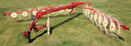 DURABILT 14-20 WHEEL BI-FOLD RAKE 27' 4" TO 37' 8" WORKING WIDTH FOR TRACTOR