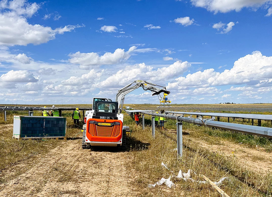 Vacuworx Solar Panel Lifter & Pallet Curler System | Model SPL Series | Width 30.1" | 300 lb Capacity | Up To ~8 Ton | For Mini Excavator