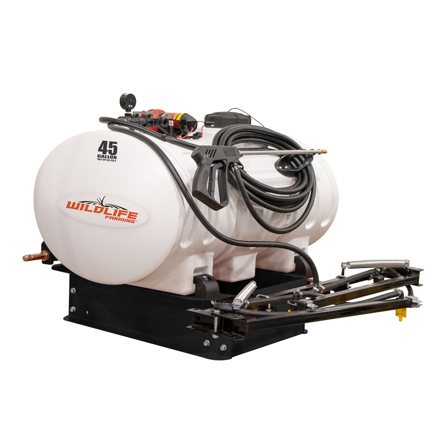 Wildlife Farming 3PT Sprayer | Heavy-Duty Chemical-Resistant | 45–300 Gallon Capacity | 2.4–12 GPM Flow | 10′–36′ Spray Coverage | 25–80 HP | For Tractor