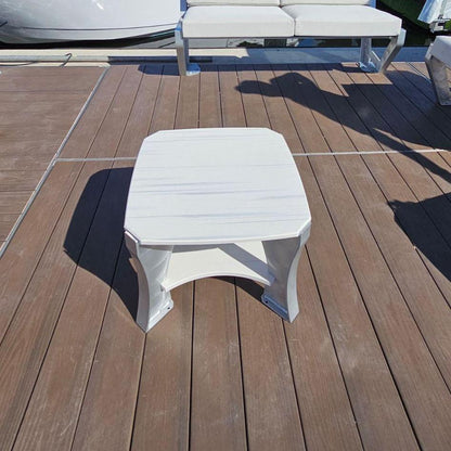 Killer Dock End Table Outdoor Marine Grade Aluminum Furniture | Width 48" | For Dock, Seawall, Deck & Patio