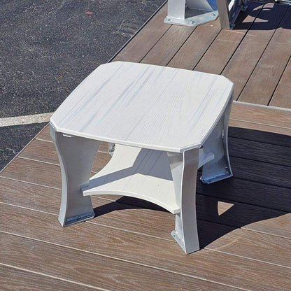 Killer Dock End Table Outdoor Marine Grade Aluminum Furniture | Width 48" | For Dock, Seawall, Deck & Patio