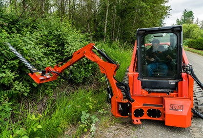 Eterra Attachments Sickle Bar Mower | 7 ft & 9 ft Models | 84"-108" Cutting Width | 15-20 GPM | Dual-Action Cutting | For Skid Steers