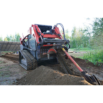 Eterra Attachments Trencher | 4-Foot Model | 6" or 8" Chain Width | 15-20 GPM Flow | For Skid Steer