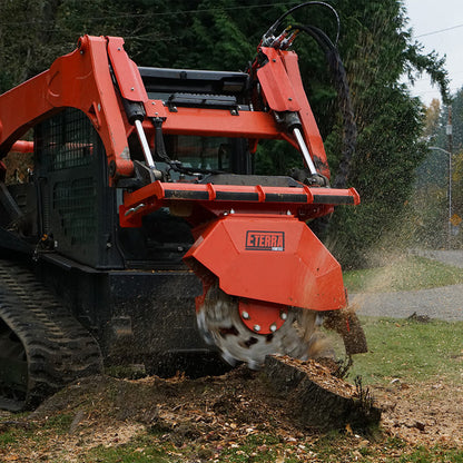 Eterra Attachments Stump Grinder | Vortex | 27"-31" Cutting Wheel | 18"-20"+ Cutting Depth | For Standard & High-Flow Skid Steers