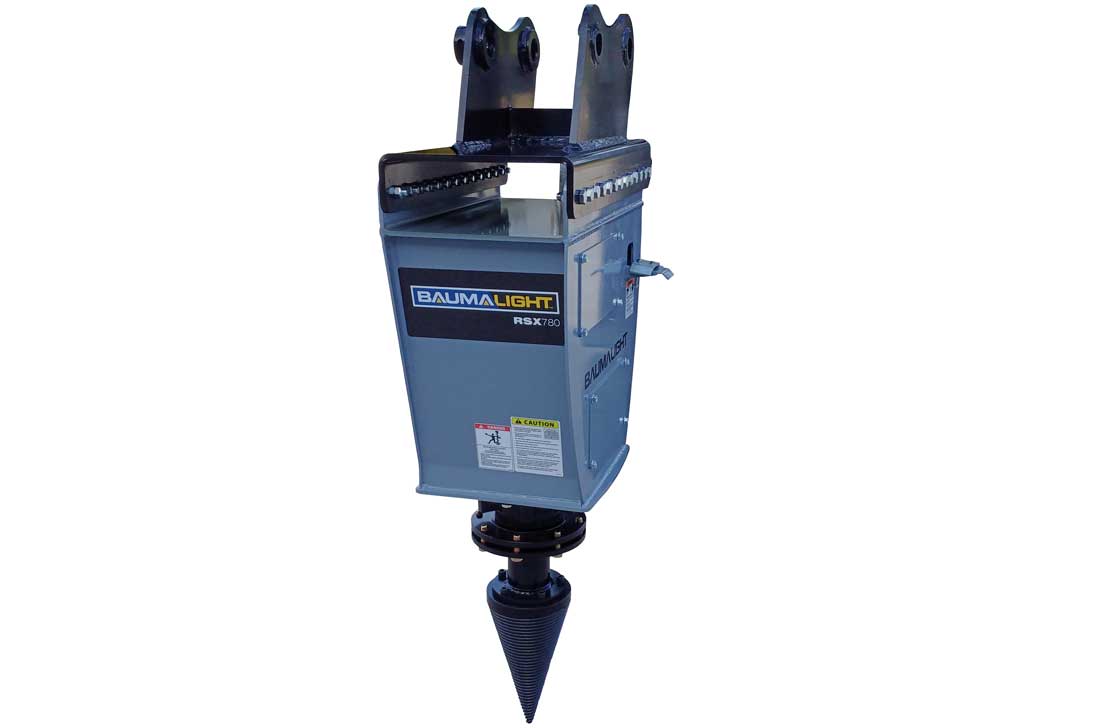 Baumalight Log Splitter | Model RSX380, RSX580 & RSX780 | Diameter 16" To  20" | Machine Size 5 To 20 Tons | For Excavators