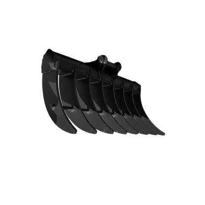 Loflin Fabrication | Frost Tooth 3 Tine Ripper & 36" 42" &  48" Width Double-Sided Root Rake | Heavy-Duty Teeth | For Mini Excavators