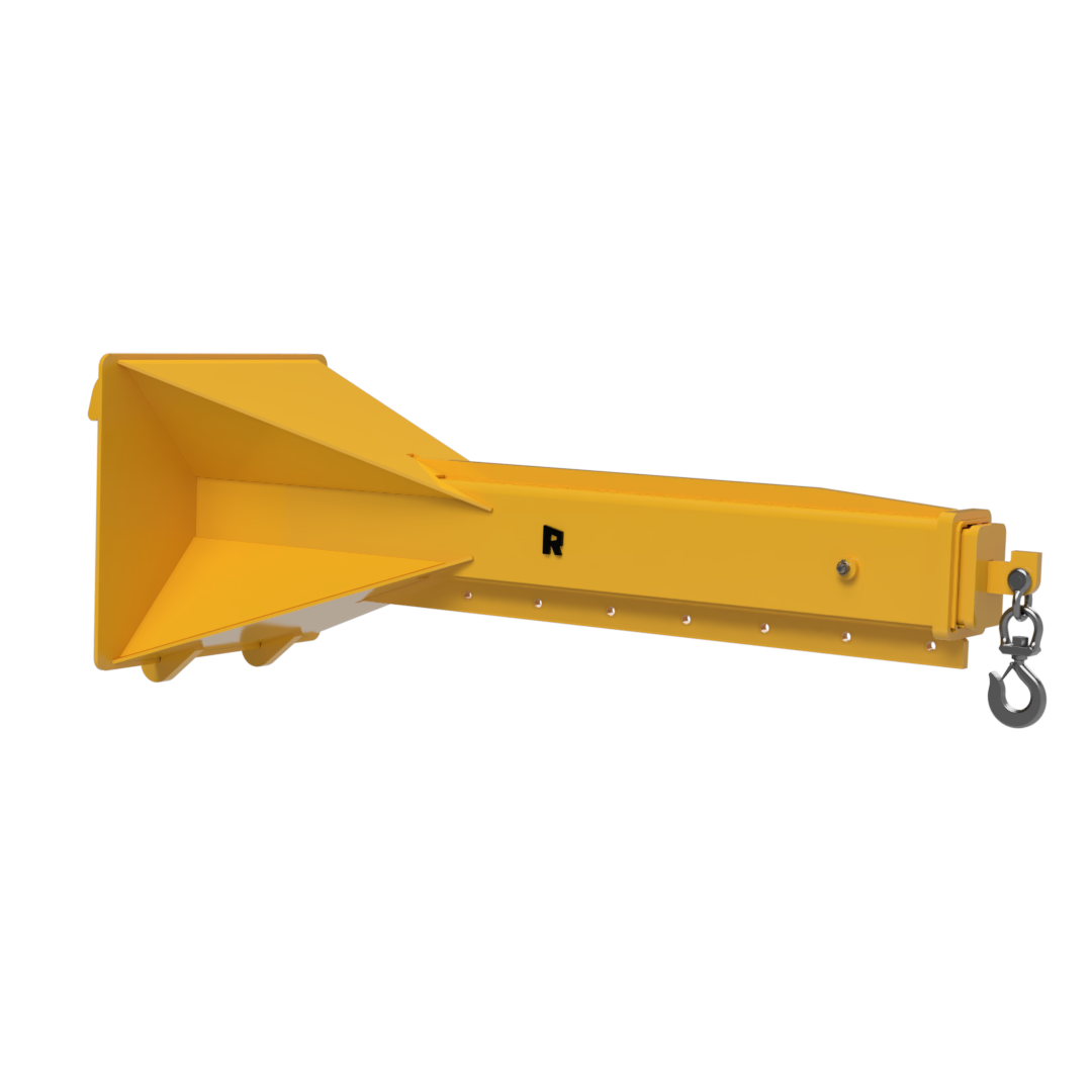 Rockland Extendable Boom | High-Strength Steel | Length 6'6" To 9'1" | Loading Rate 5,350 To 11,100 Lbs | For Excavators, Loaders