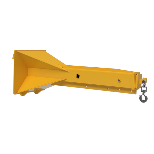 Rockland Extendable Boom | High-Strength Steel | Length 6'6" To 9'1" | Loading Rate 5,350 To 11,100 Lbs | For Excavators, Loaders