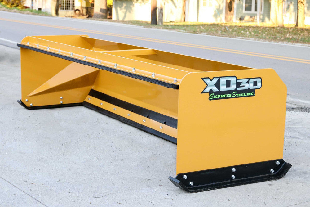 Express Steel | Snow Pusher | Model XD30 Pullback | SKU ES9XD30PB10YEL | Width 125" | Hydraulic Flow 18 To 25 GPM | For Tractors & Skid Steers