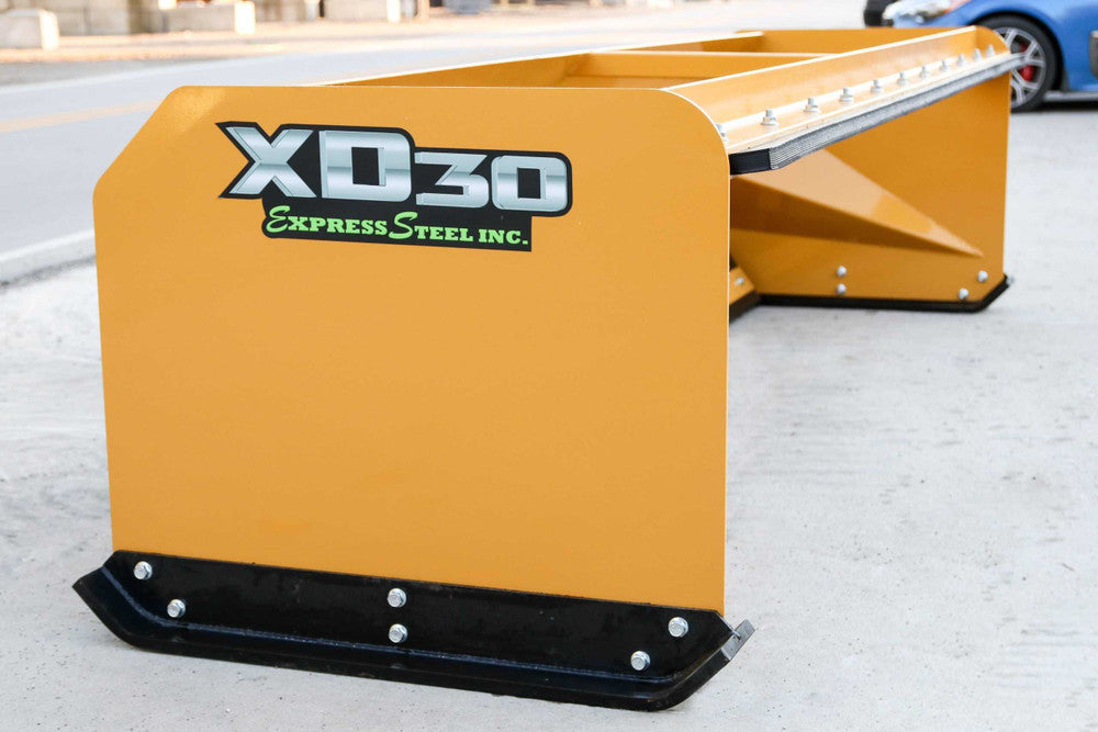 Express Steel | Snow Pusher | Model XD30 Pullback | SKU ES9XD30PB10YEL | Width 125" | Hydraulic Flow 18 To 25 GPM | For Tractors & Skid Steers