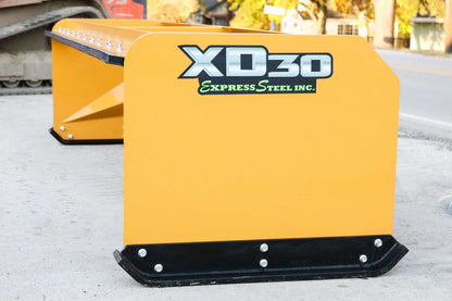 Express Steel | Snow Pusher | Model XD30 Pullback | SKU ES9XD30PB10YEL | Width 125" | Hydraulic Flow 18 To 25 GPM | For Tractors & Skid Steers