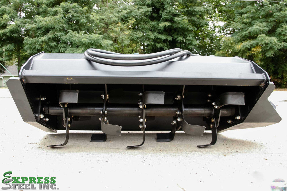 Express Steel | Tiller | Model 42" Mini Bobcat | SKU ES50530 | Tilling Width 42" | Hydraulic Flow 9 To 16 GPM | For Bobcat Loaders