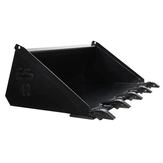 Express Steel | Tooth Bucket | Model 42" Mini Bobcat | SKU ES-MBTB-0042 | Width 42" | Hydraulic Flow 10 To 15 GPM | For Mini Skid Steers & Loaders