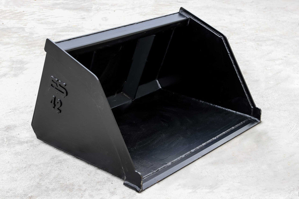 Express Steel Mulch/Snow Bucket | SKU ES-TDSMB-0042 | Width 42" | Hydraulic Flow 9–15 GPM | For Mini Skid Steers