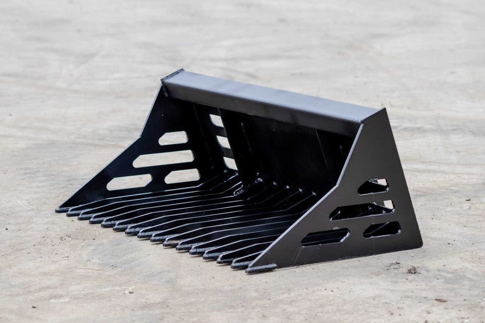 Express Steel Rock Bucket | SKU ES-TDRB-0042 | Width 42" | Hydraulic Flow 9–15 GPM | For Mini Skid Steers