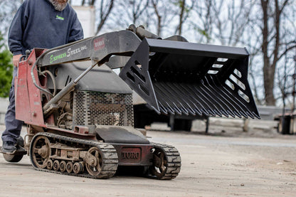 Express Steel Rock Bucket | SKU ES-TDRB-0042 | Width 42" | Hydraulic Flow 9–15 GPM | For Mini Skid Steers