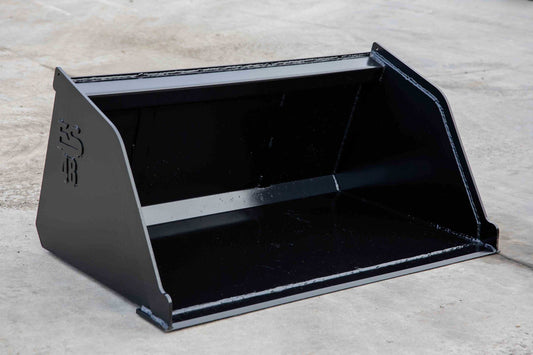 Express Steel | Snow/Mulch Bucket | Model 48" Mini Bobcat | SKU ES-MBSMB-0048 | Width 48" | Hydraulic Flow 8 to 15 GPM | For Mini Skid Steers