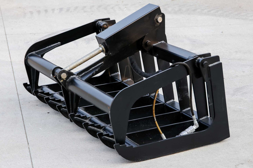 Express Steel | Root Grapple | Model 48" Mini Bobcat | SKU ES23015 | Width 48" | Hydraulic Flow 10 To 15 GPM | For Mini Skid Steers