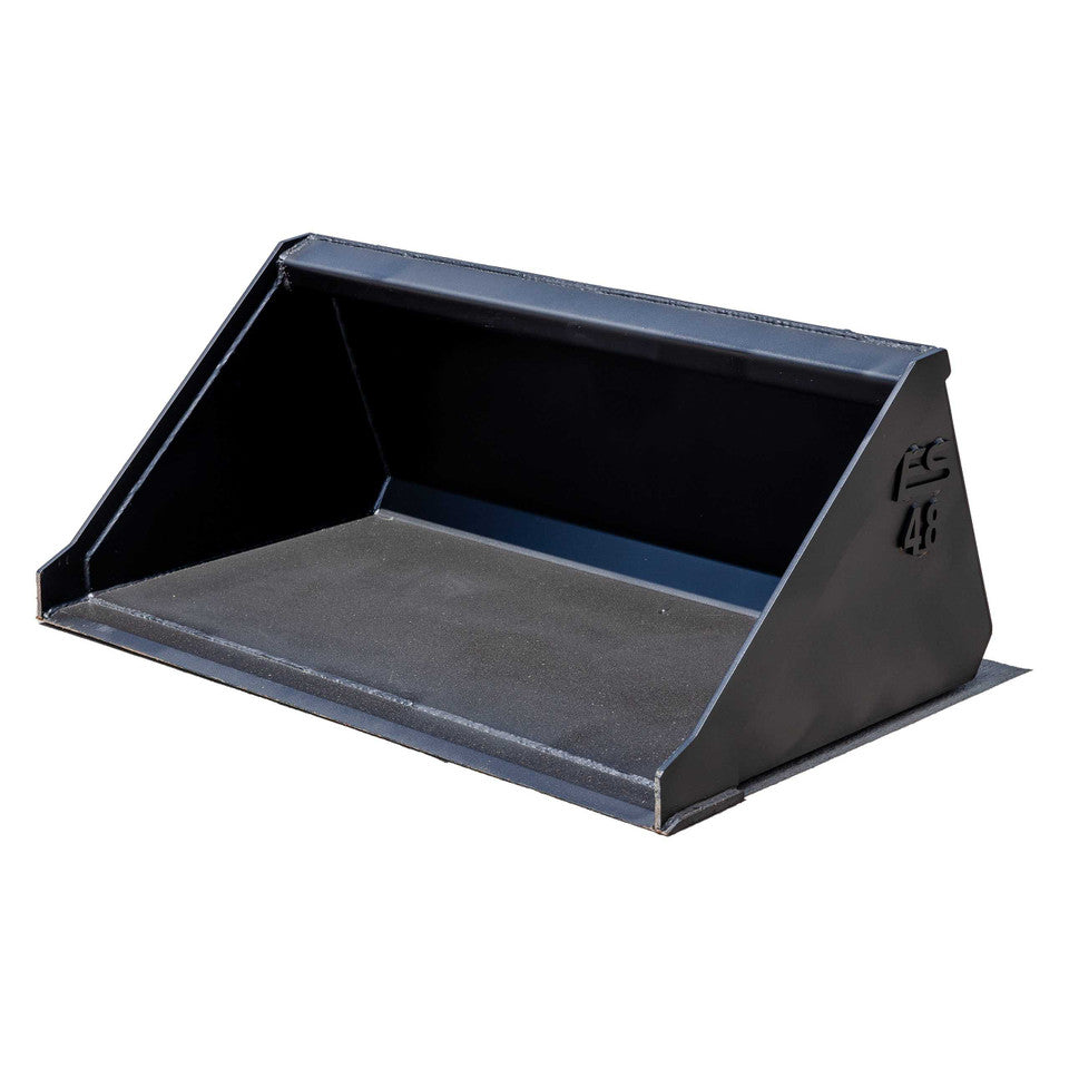 Express Steel Smooth Bucket | Width 48" | Hydraulic Flow 9–15 GPM | For Mini Skid Steers