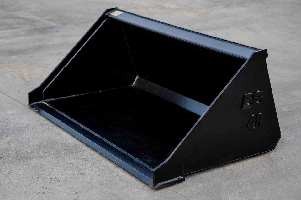 Express Steel Smooth Bucket | Width 48" | Hydraulic Flow 9–15 GPM | For Mini Skid Steers