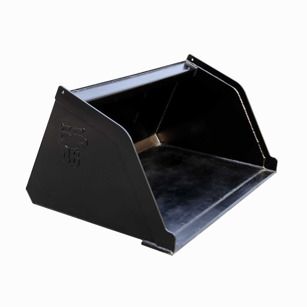 Express Steel Snow/Mulch Bucket | SKU ES-TDSMB-0048 | Width 48" | Hydraulic Flow 9–15 GPM | For Mini Skid Steers