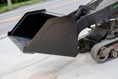 Express Steel Snow/Mulch Bucket | SKU ES-TDSMB-0048 | Width 48" | Hydraulic Flow 9–15 GPM | For Mini Skid Steers