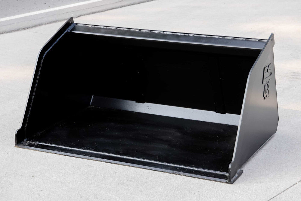 Express Steel | Snow/Mulch Bucket | Model Toro Dingo | SKU ES-TDSMB-0048 | Width 48" | Hydraulic Flow 10 To 20 GPM | For Mini Skid Steers