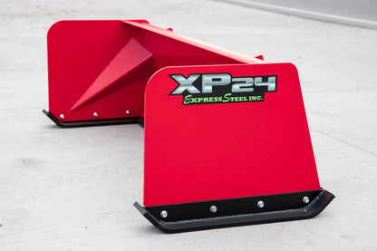 Express Steel | Snow Pusher | Model 5′ XP24 | SKU ES92405 | Width 60" | Hydraulic Flow 20 To 35 GPM | Horsepower 20+ HP | For Mini Skid Steers, Tractors & Loaders