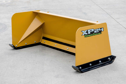Express Steel | Snow Pusher | Model 5′ XP24 | SKU ES92405 | Width 60" | Hydraulic Flow 20 To 35 GPM | Horsepower 20+ HP | For Mini Skid Steers, Tractors & Loaders