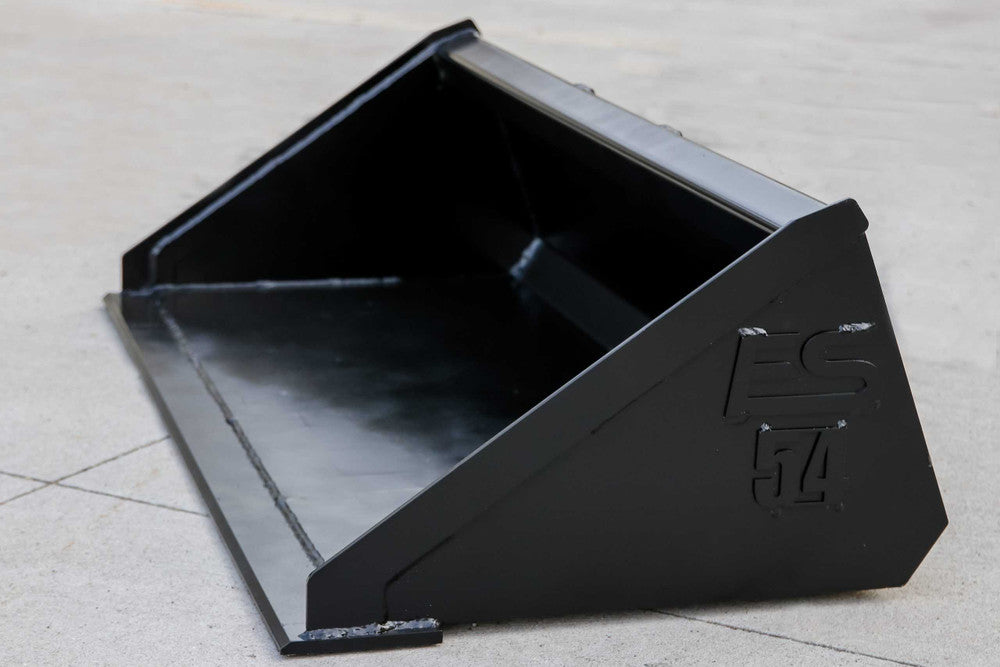 Express Steel | Smooth Bucket | Model Toro Dingo | SKU ES-TDSB-0054 | Width 54" | Hydraulic Flow 0 To 25 GPM | For Mini Skid Steers
