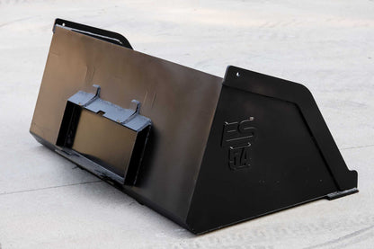 Express Steel Snow/Mulch Bucket | SKU ES-TDSMB-0054 | Width 54" | Hydraulic Flow 9–15 GPM | For Mini Skid Steers