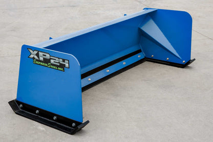 Express Steel | Snow Pusher | Model 6′ XP24 | SKU ES92406 | Width 72" | Hydraulic Flow 20–35 GPM | Horsepower 25+ HP | For  Mini & Full Size Skid Steers, Tractors & Loaders