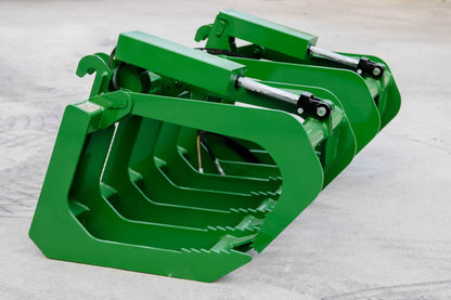 Express Steel | Root Grapple | Model 60" John Deere Two-Cylinder | SKU ES21010 | Opening Width 32” front & 37” center | Horsepower Up to 50 HP | Hydraulic Flow 0 To 25 GPM | For Tractors & Loaders
