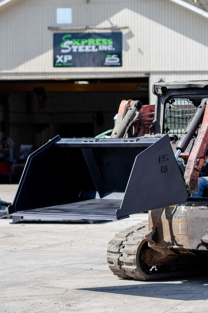 Express Steel | Snow/Mulch Bucket | SKU ES-STSMB-0060 | Width 60" | Hydraulic Flow 0 To 25 GPM | For Skid Steers