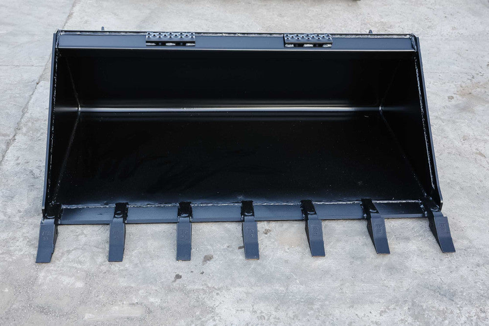 Express Steel | Standard Tooth Bucket | SKU ES-STTB-0060 | Width 60" | Hydraulic Flow 0 To 25 GPM | For Skid Steers