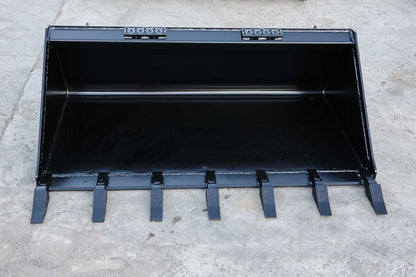 Express Steel | Standard Tooth Bucket | SKU ES-STTB-0060 | Width 60" | Hydraulic Flow 0 To 25 GPM | For Skid Steers