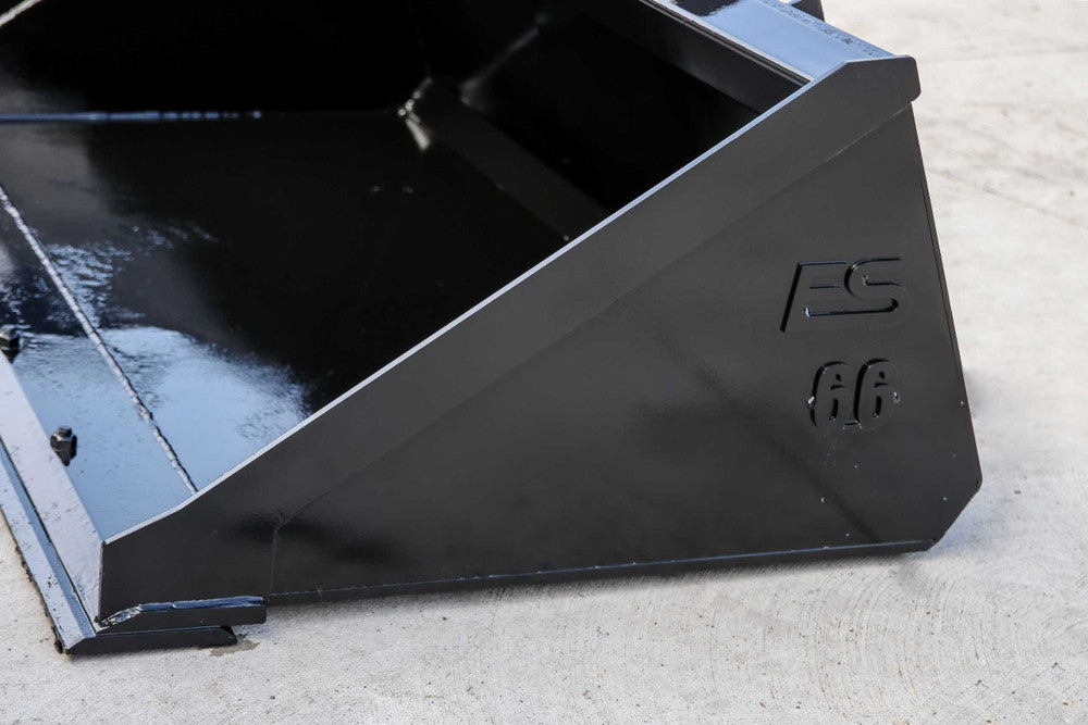 Express Steel | Heavy Duty Smooth Bucket | SKU ES-HDSB-0066 | Width 66" | Hydraulic Flow 15 To 25 GPM | For Skid Steers