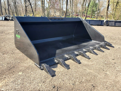 Express Steel | Heavy Duty Tooth Bucket | SKU ES-HDTB-0066 | Width 66" | Hydraulic Flow 15 To 25 GPM | For Skid Steer