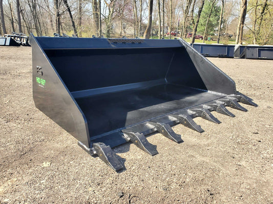 Express Steel | Heavy Duty Tooth Bucket | SKU ES-HDTB-0066 | Width 66" | Hydraulic Flow 15 To 25 GPM | For Skid Steer