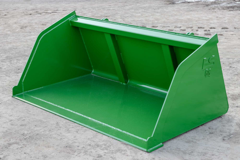 Express Steel | Snow/Mulch Bucket | SKU ES-STSMB-0066-JDMG | Width 66" | Horsepower Up to 65 HP | For Tractors