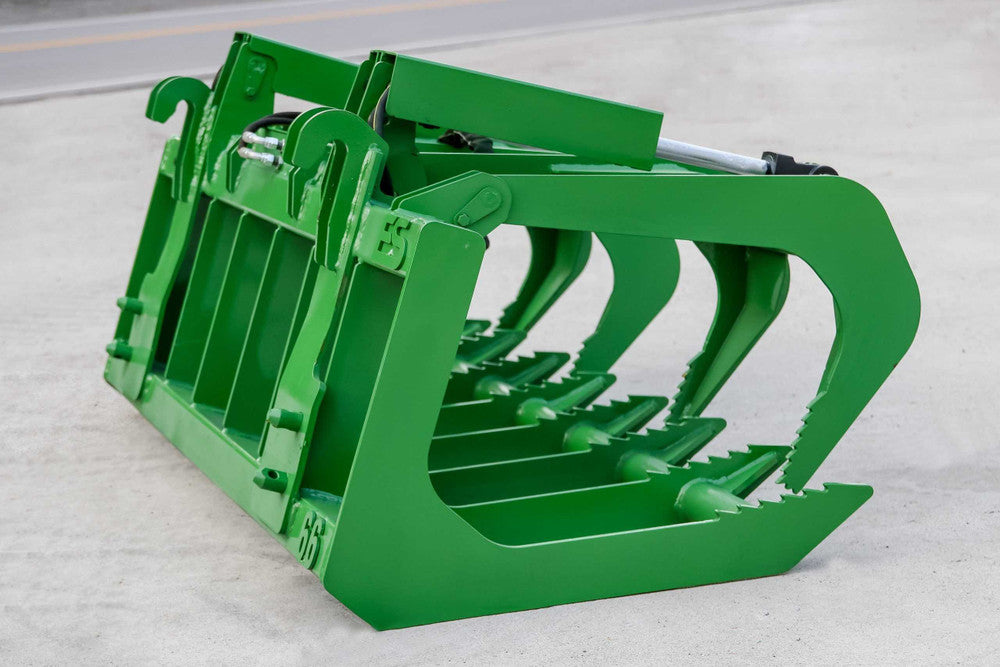 Express Steel | Root Grapple | Model 66" John Deere | SKU ES21020 | Width 66" | Hydraulic Flow 15 To 25 GPM | Horsepower Up to 50 HP | For Tractors & Loaders
