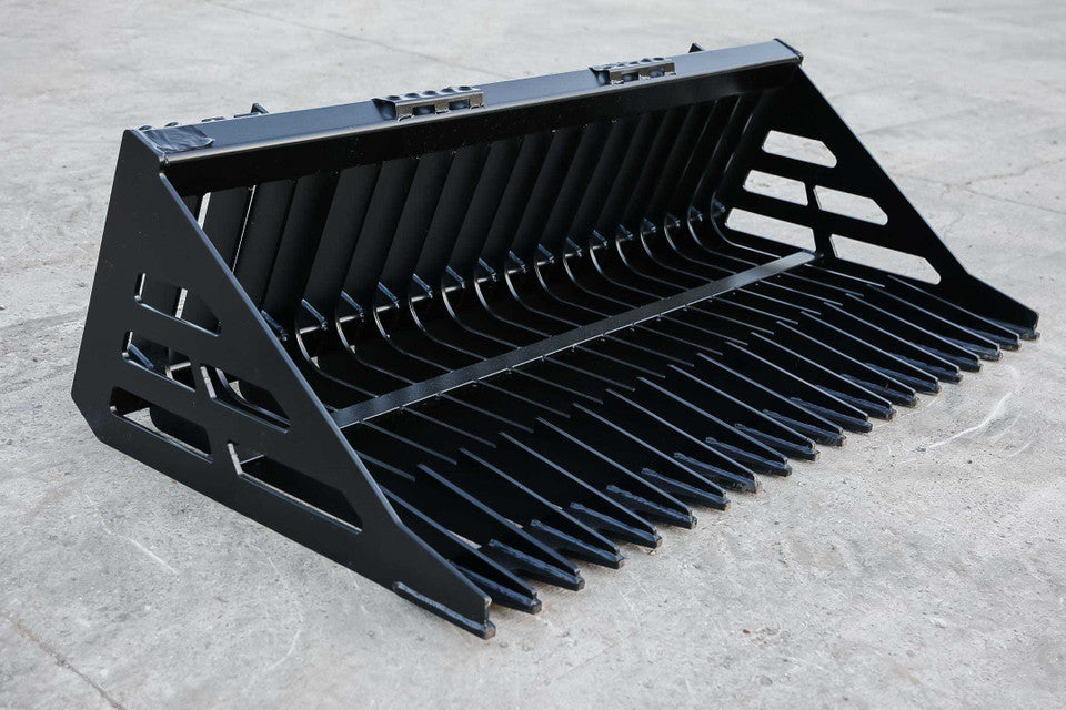 Express Steel Rock Bucket | SKU ES30010 | Width 66" | Hydraulic Flow 15–25 GPM | For Skid Steers
