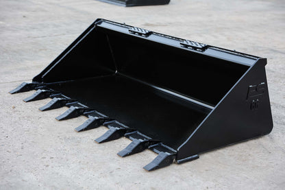 Express Steel | Standard Tooth Bucket | SKU ES-STTB-0066 | Width 66" | Hydraulic Flow 0 To 25 GPM | For Skid Steers