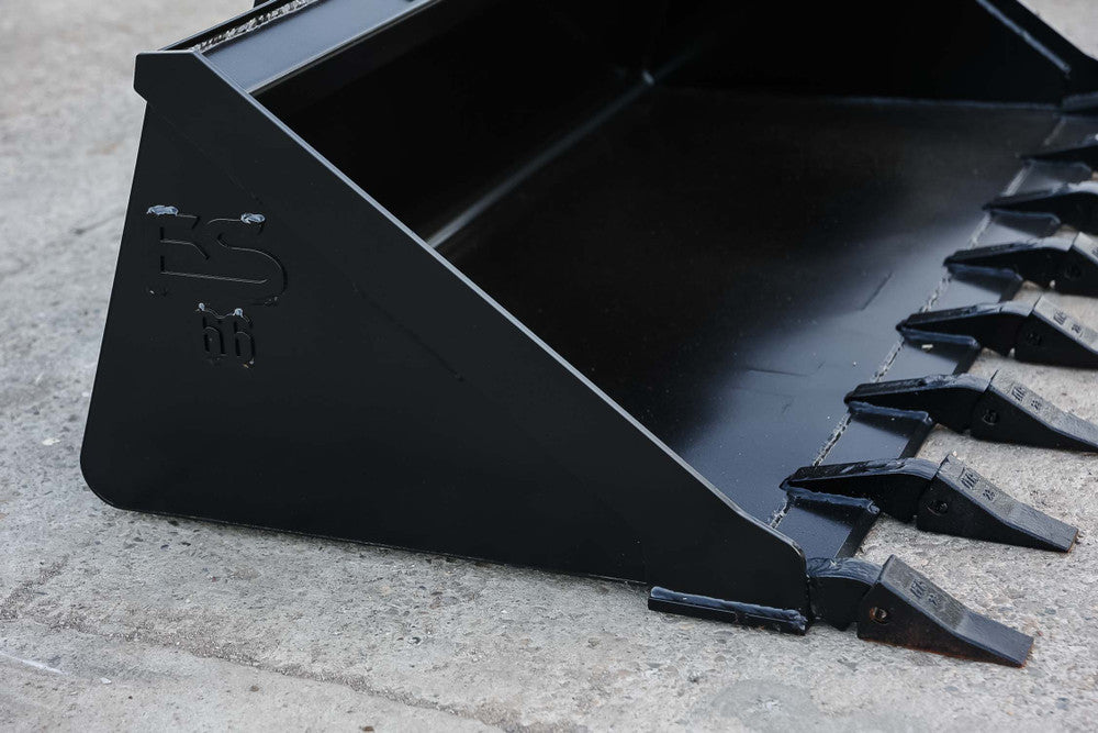 Express Steel | Standard Tooth Bucket | SKU ES-STTB-0066 | Width 66" | Hydraulic Flow 0 To 25 GPM | For Skid Steers